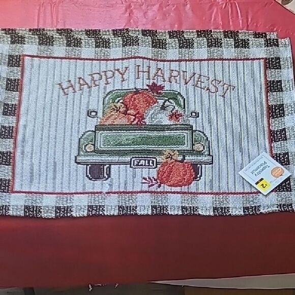 Happy Harvest Fall  Tapestry Placemat - Picture 1 of 4